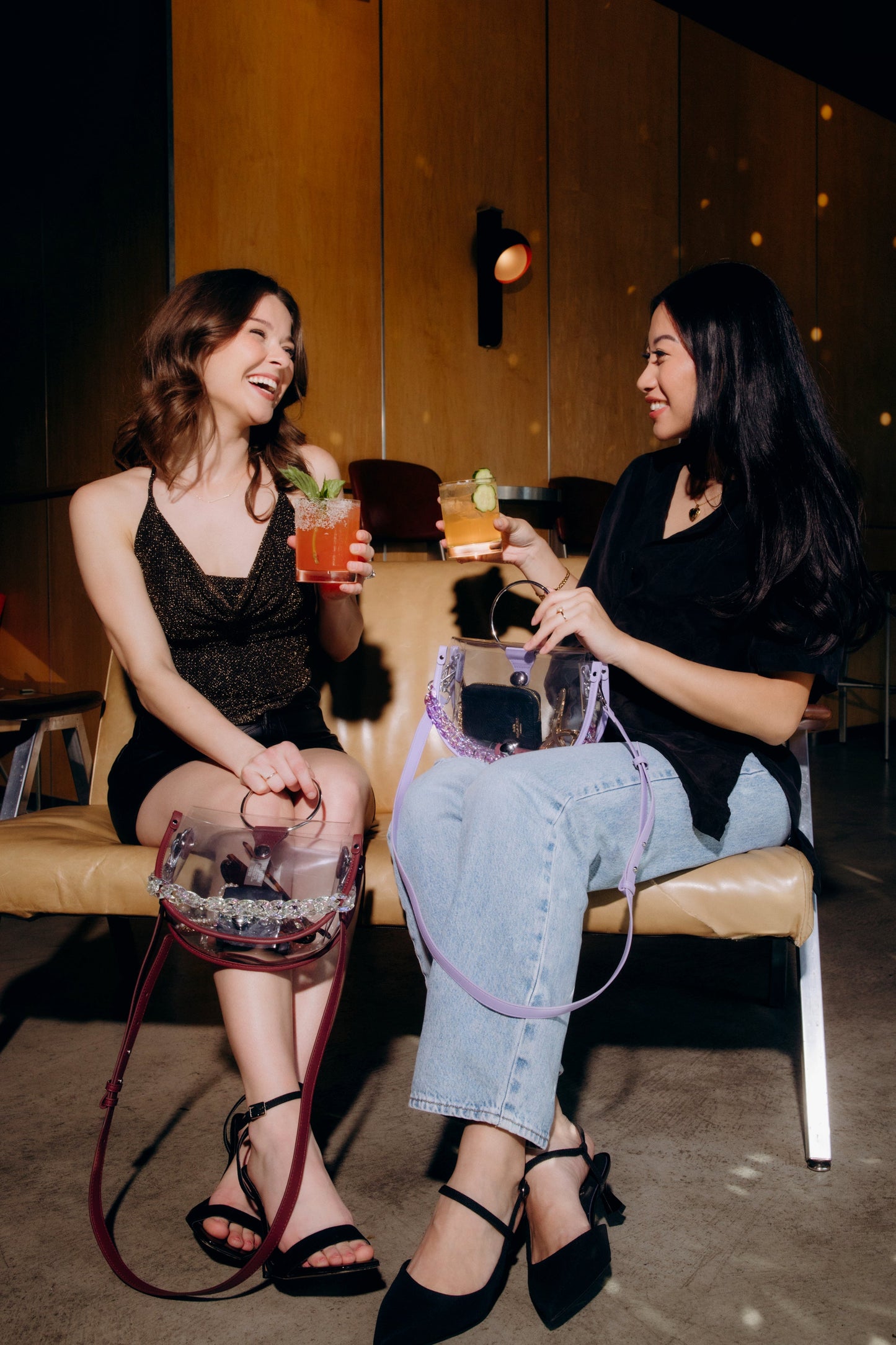 Clear Semi-Circle Crossbody