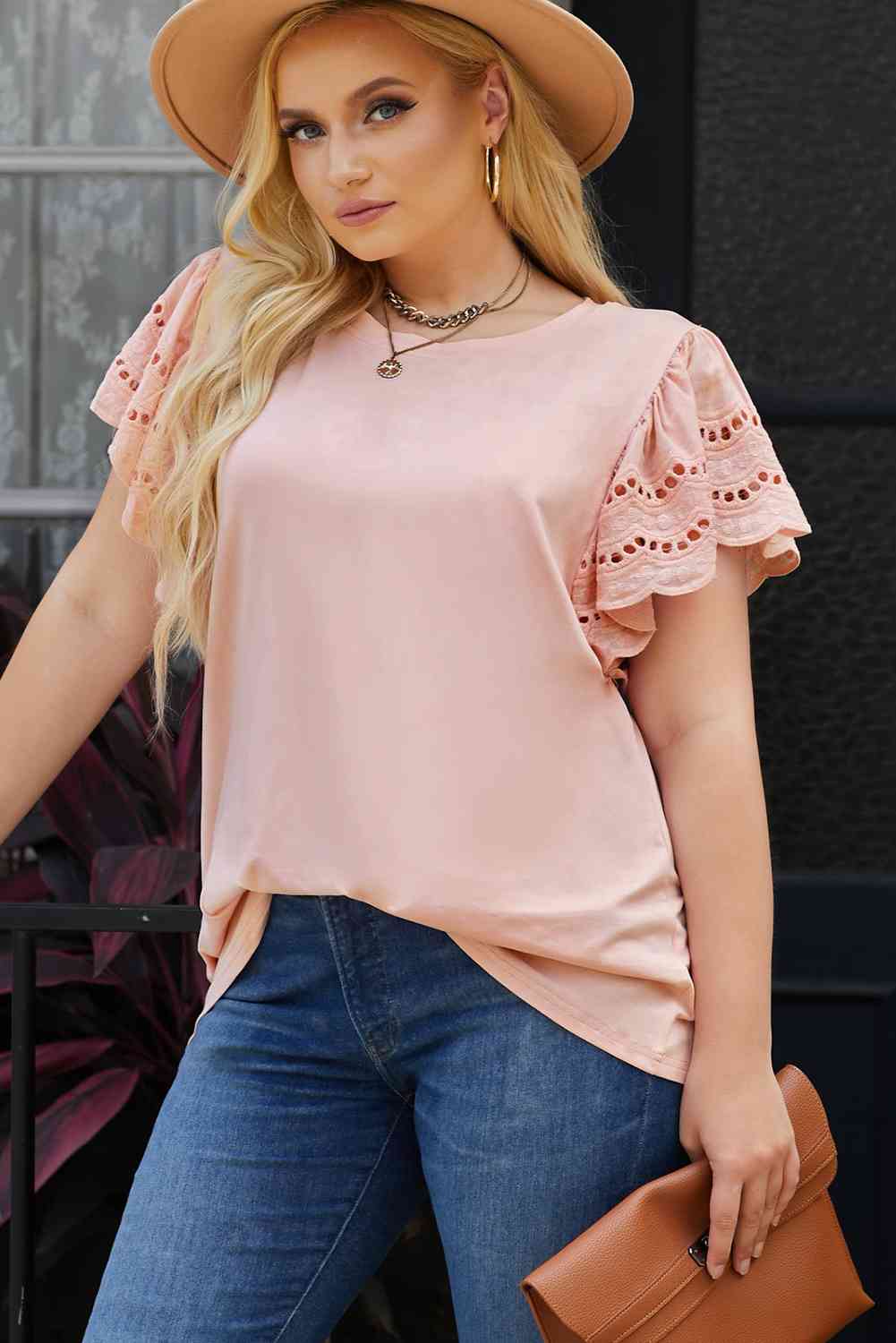 Celebrating Life Butterfly Sleeve Top