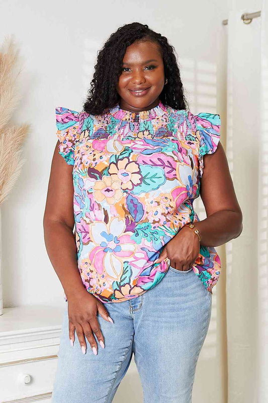 Getting Ready Floral Smocked Top