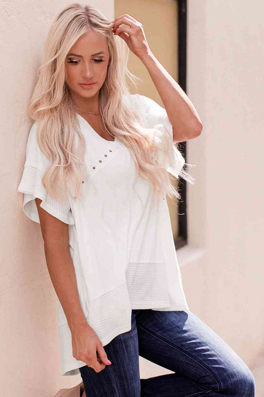 Everything Changes Flutter Sleeve High-Low Top