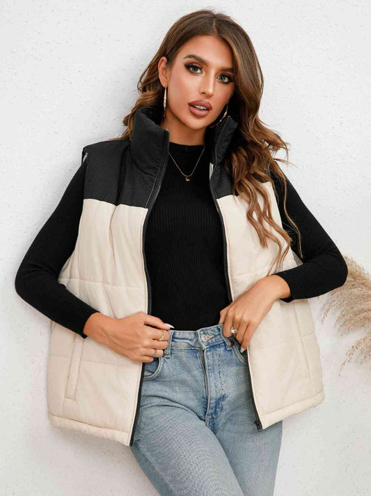 Tracie Two-Tone Puffer Vest