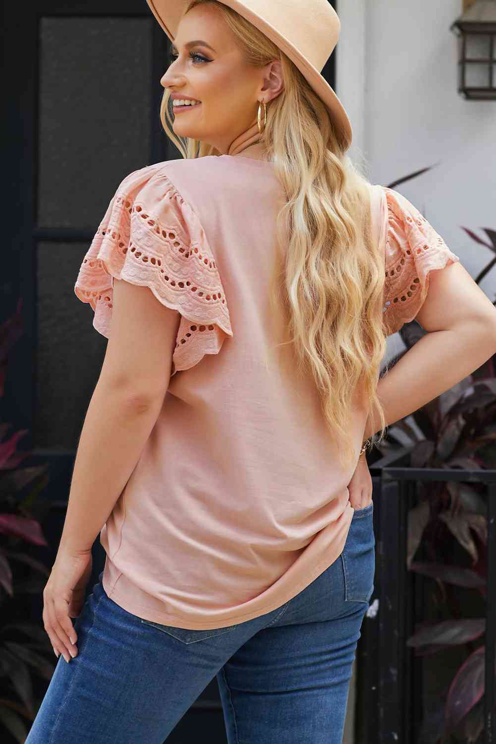Celebrating Life Butterfly Sleeve Top