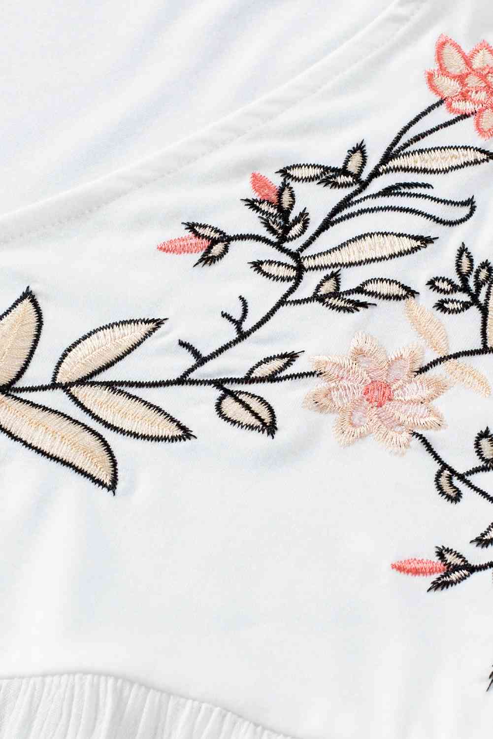 Cherry Embroidered Top